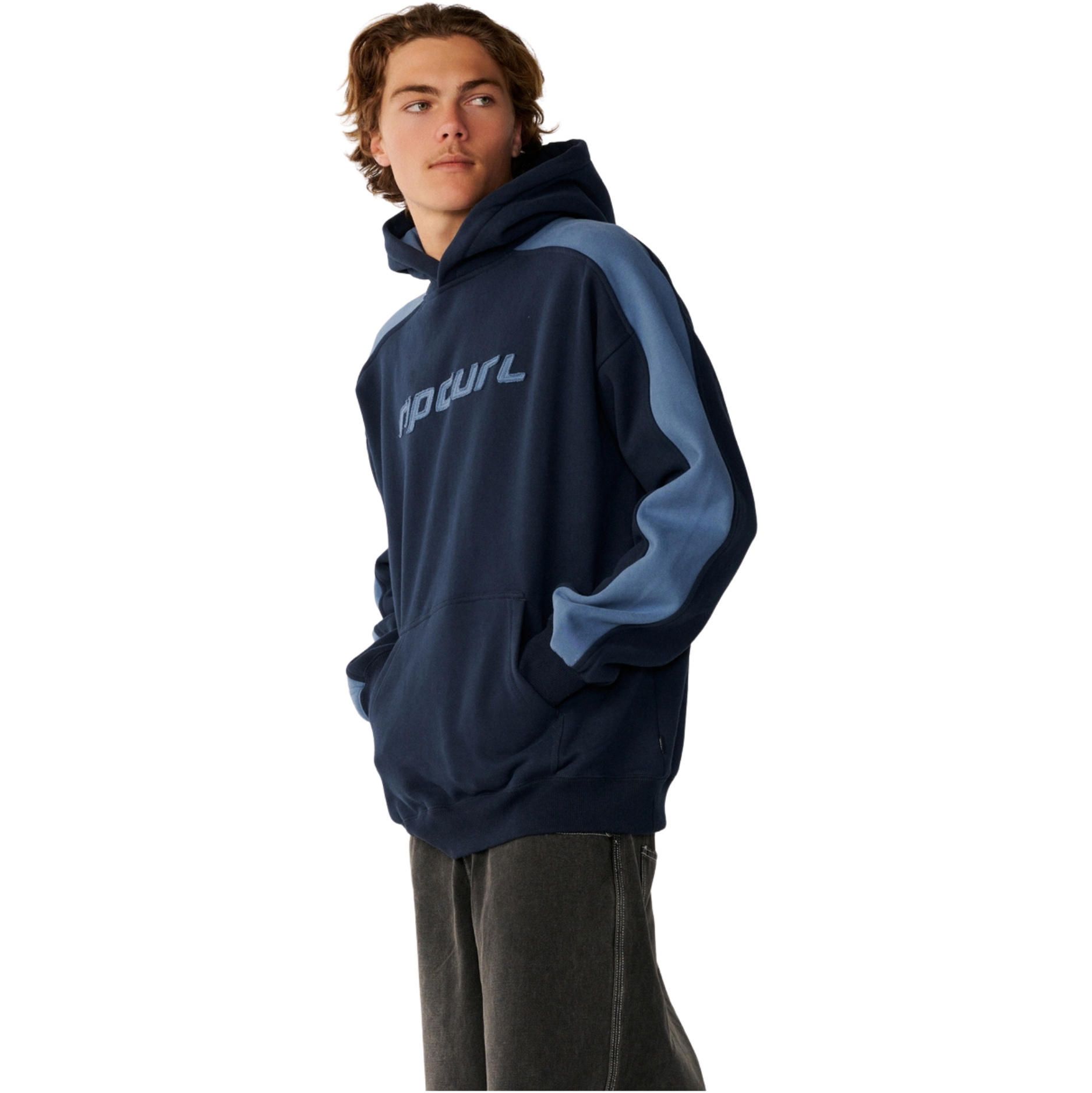 2026 Rip Curl Mens Archive Panel Hoodie 0CHMFL - Dark Navy